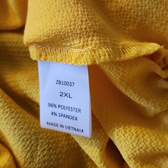 BRAND NEW ZENOBIA TOP CURVY V-NECK RUFFLE SLEEVE WOMEN'S BLOUSE - Picture 13 of 13